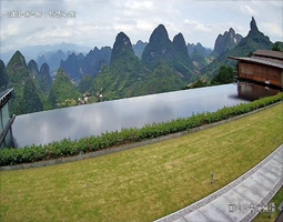 广西桂林阳朔画山云舍使用开宁慢直播摄像机实时慢直播案例