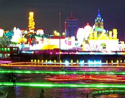 东北哈尔滨冰雪大世界使用开宁慢直播设备实时直播