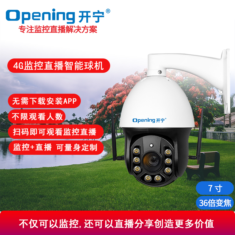 4G监控直播智能全彩球机