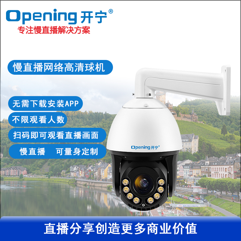 有线6寸全彩变焦慢直播智能球机