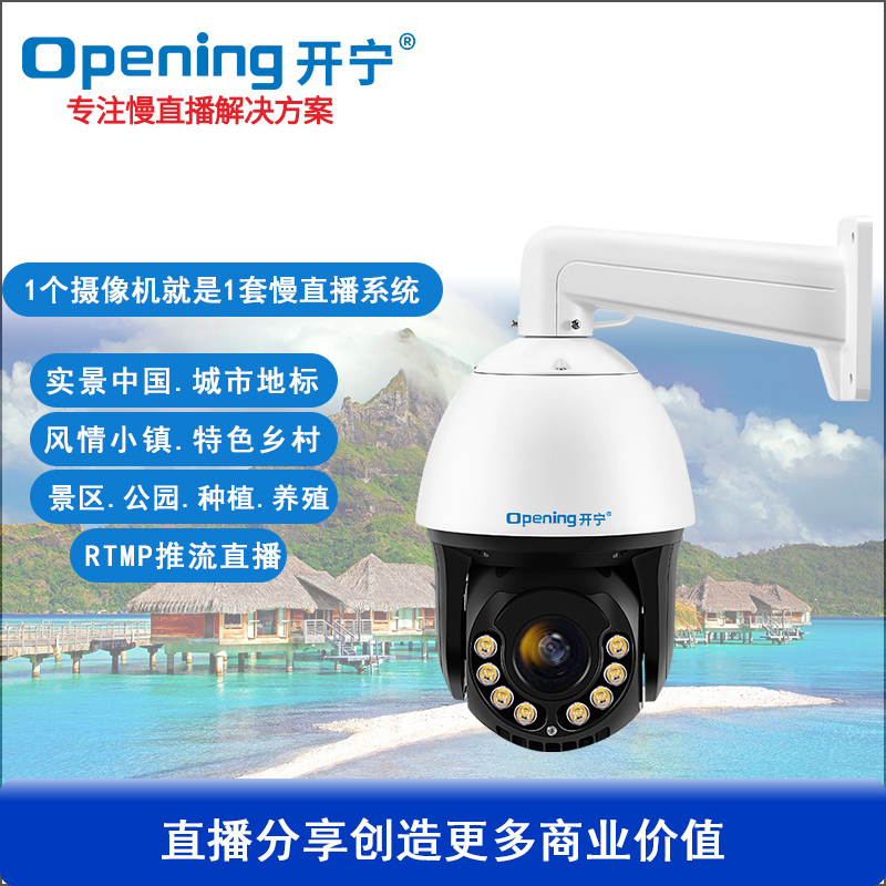 有线6寸全彩变焦慢直播智能球机