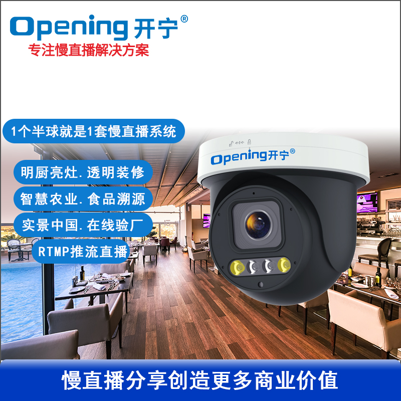 4K800万6倍变焦云台监控直播半球摄像机